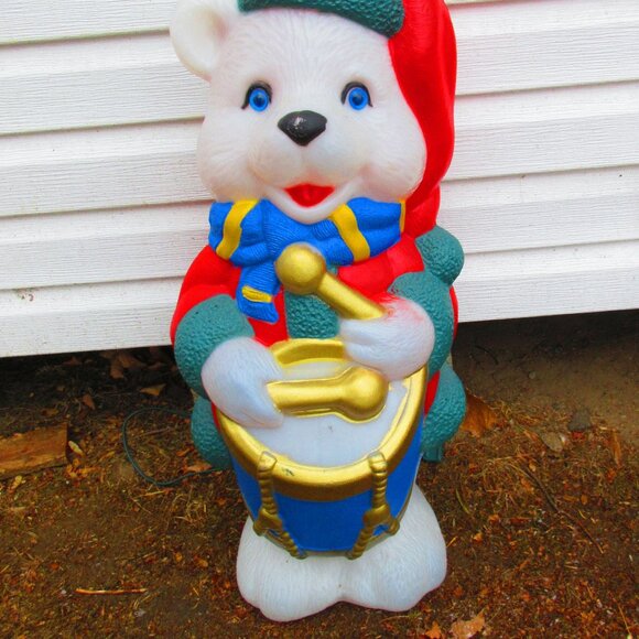 Christmas Bear 1996 TPI with Light 30" High BLOW MOLD - Picture 1 of 6